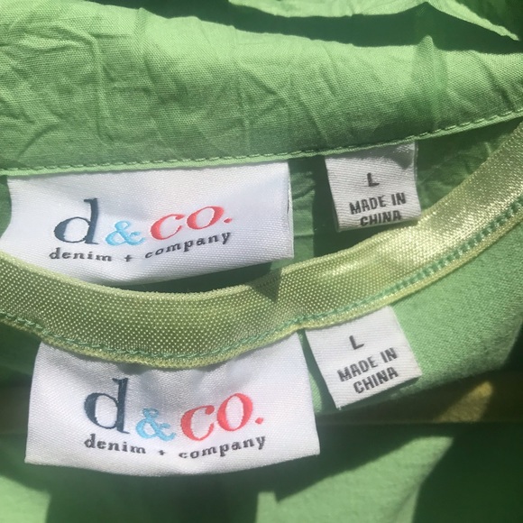 Denim&Co button up top with matching tank - Picture 3 of 4